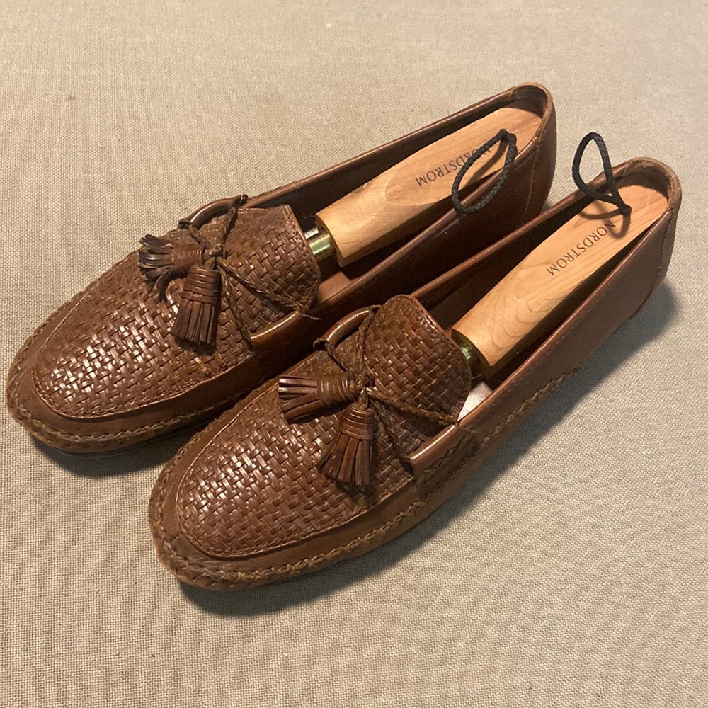Vintage Cole Haan Country Basket Weave Tassled Loafers